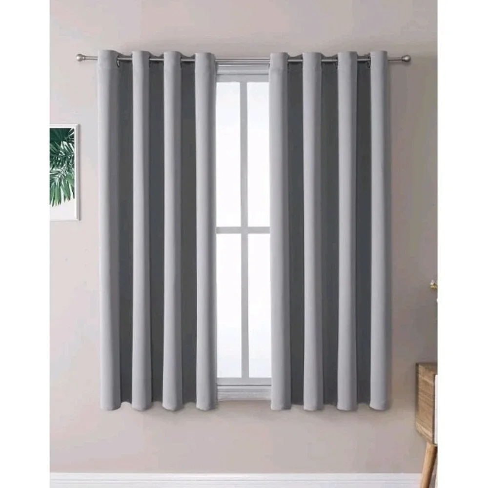 ChrisDowa Blackout Curtains for Bedroom and Living Room 45 Inches Long